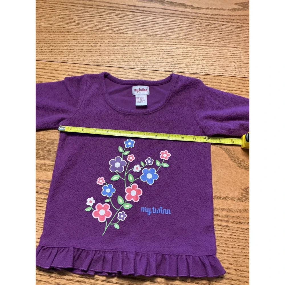 My Twinn Purple Floral Fleece Pajama Set with Matching Doll Outfit and Shoes